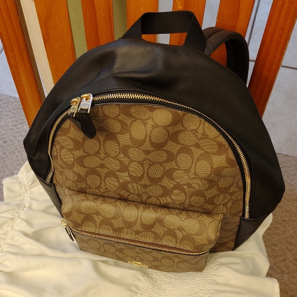 Coach Black And Brown Backpack - Picture 1 of 9
